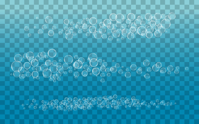 Vattenbubblor vektorillustration designmall v.9