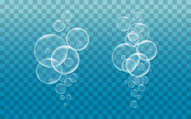 Waterbellen vectorillustratie ontwerpsjabloon v.1