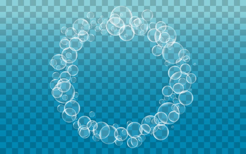 Waterbellen vectorillustratie ontwerpsjabloon v.3
