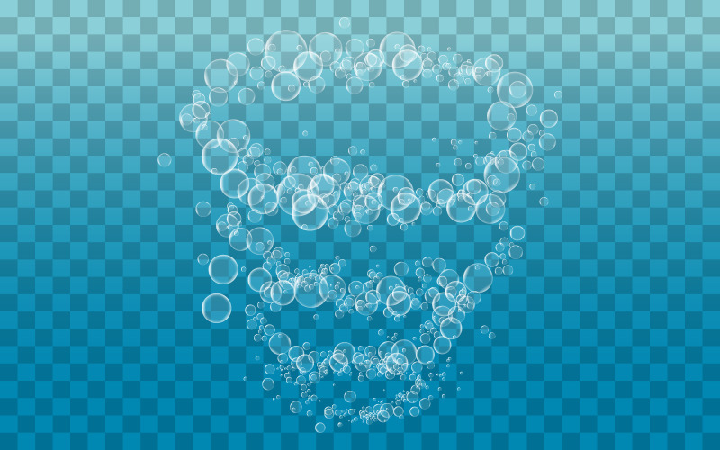 Waterbellen vectorillustratie ontwerpsjabloon v.7