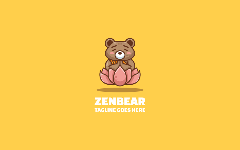 Логотип мультяшного талисмана Zenbear