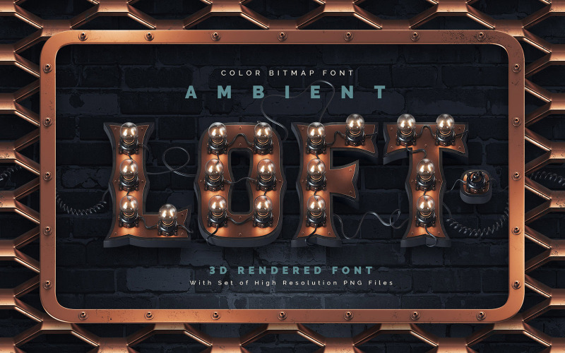 Ambient Loft – színes bittérképes betűtípus