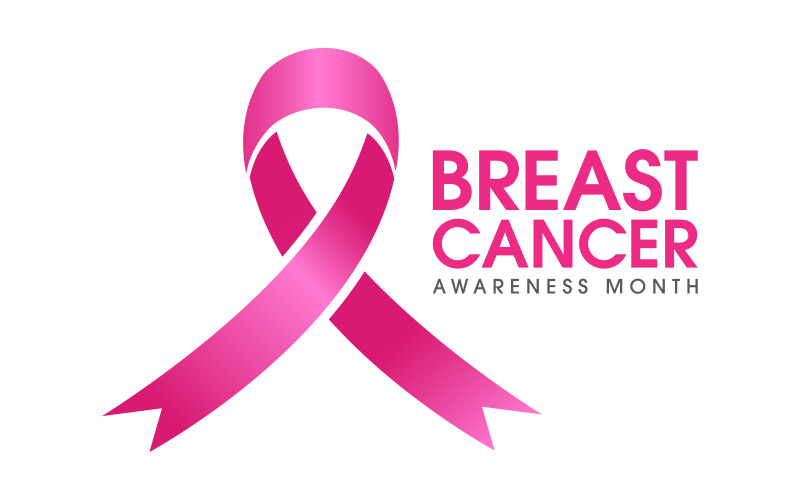 Różowa wstążka wydarzenie raka piersi Ilustracja wektorowa projekt v.7