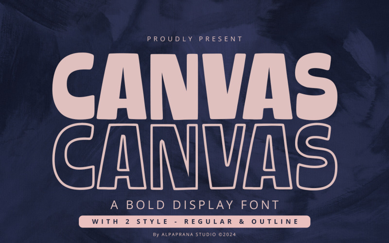 Canvas - жирный шрифт дисплея