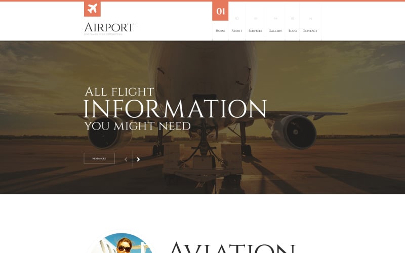 Адаптивная тема WordPress для частных авиакомпаний