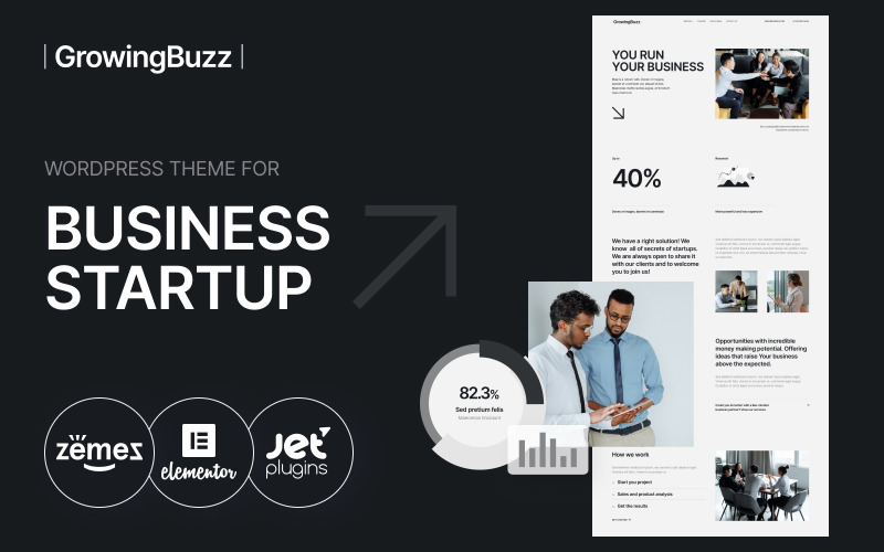 GrowingBuzz - Startup Business Company WordPress Theme