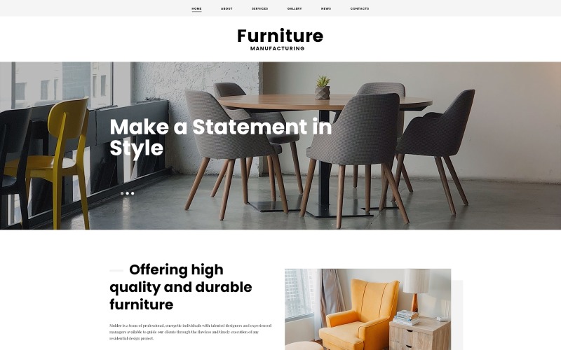 Möbler - färdig att använda snygg Joomla-mall