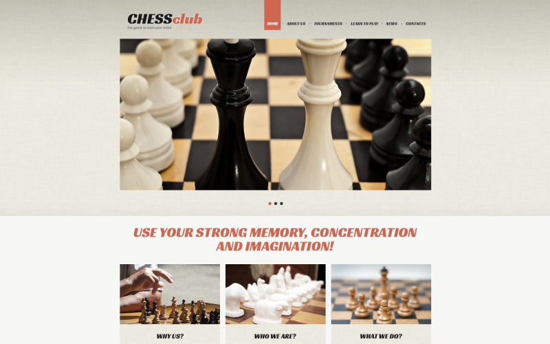 Modelo de Joomla responsivo de xadrez