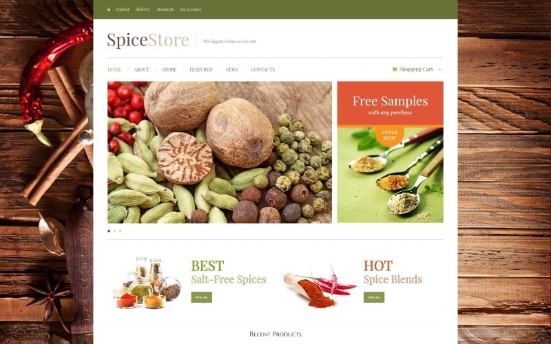 тема spice shop woocommerce