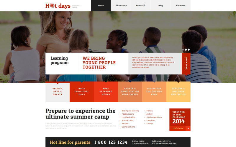Zomerkamp Responsive WordPress-thema