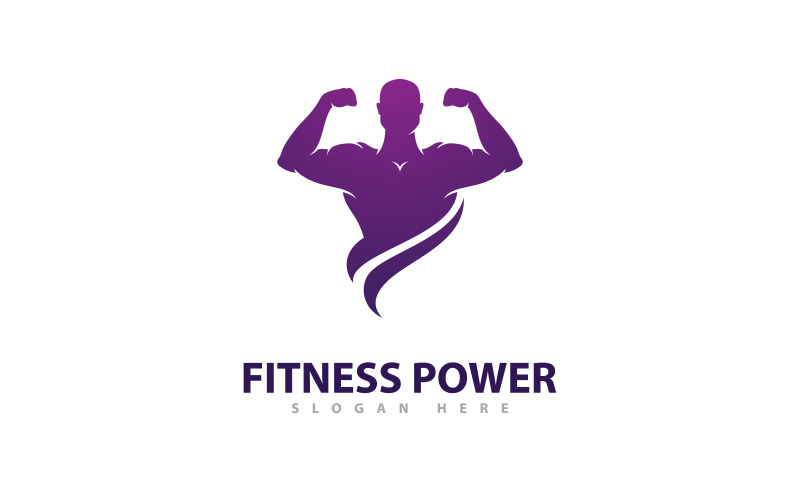 Szablon projektu logo siłowni, kreatywne symbole klubu fitness 1