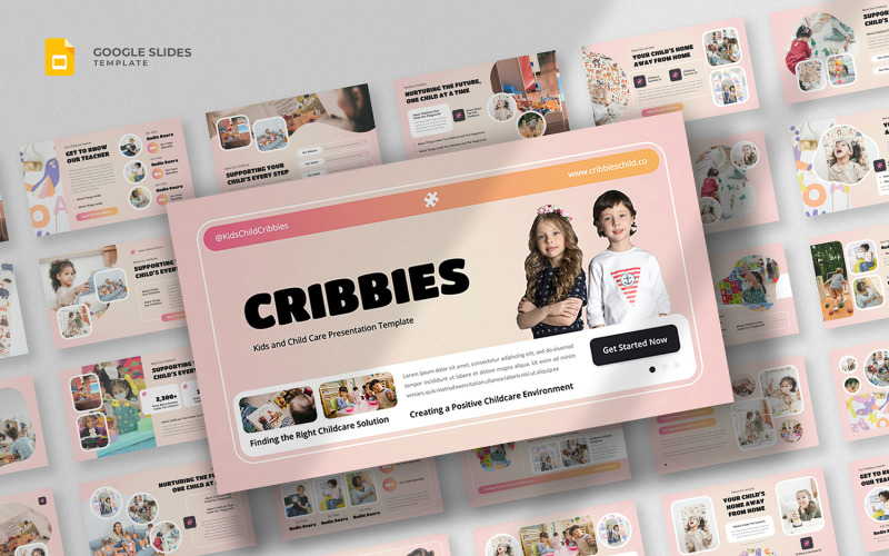 Cribbies - Mall för Google Slides för barn och dagis
