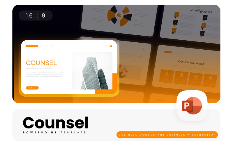 Adviseur – Zakelijk adviseur PowerPoint-sjabloon