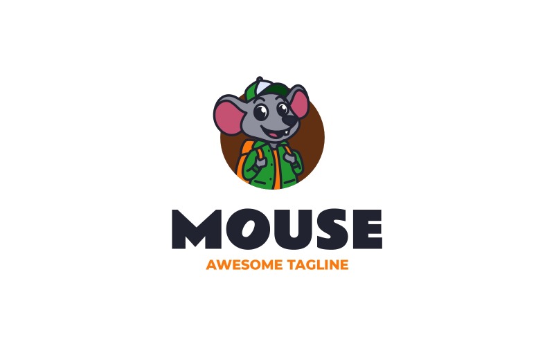 Logo de la mascotte simple de la souris 2