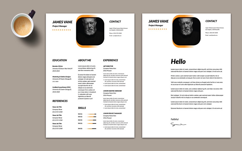 Modello di curriculum molto bello Lyout