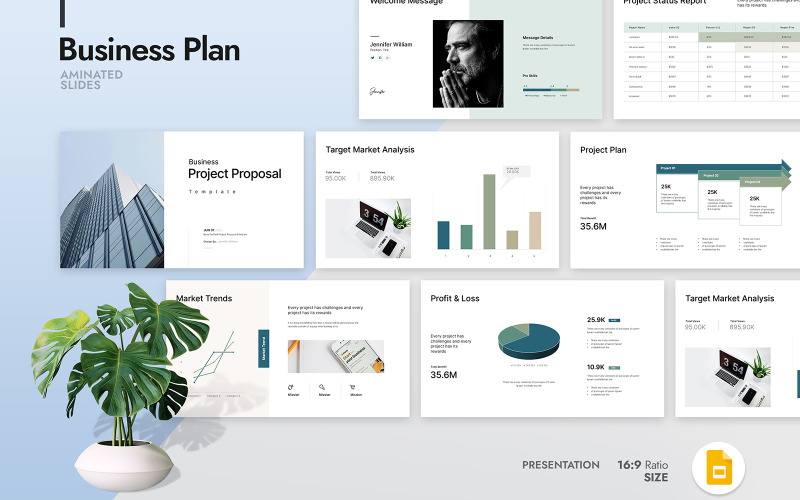 Modello di presentazione di Google Slide per proposta di progetto creativo