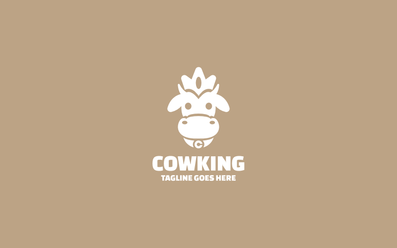 Простой логотип талисмана Cowking