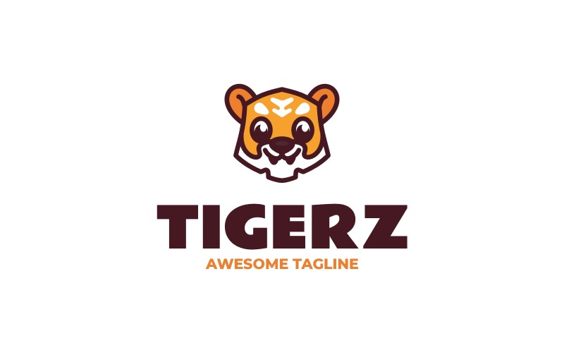 Tigerz 简单吉祥物标志 5