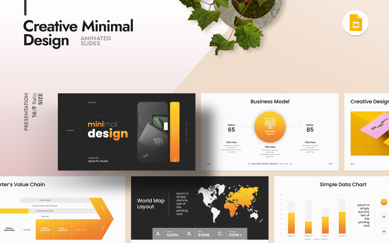 Yaratıcı Minimal Google Slayt Şablonu