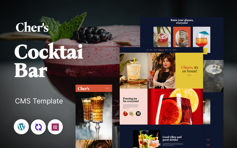 Chers -Cocktai Bar Többcélú reszponzív WordPress téma