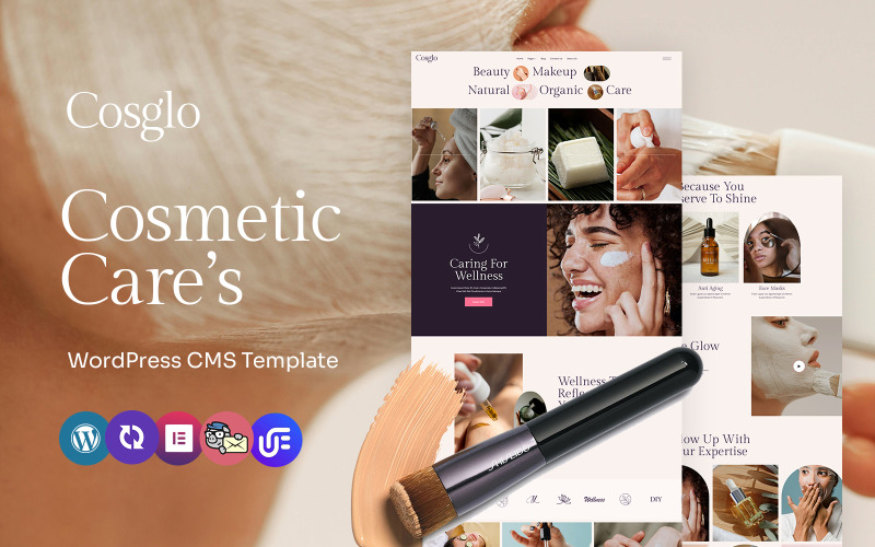 Cosglo - Tema WordPress Elementor multiuso para cosméticos e cuidados de beleza