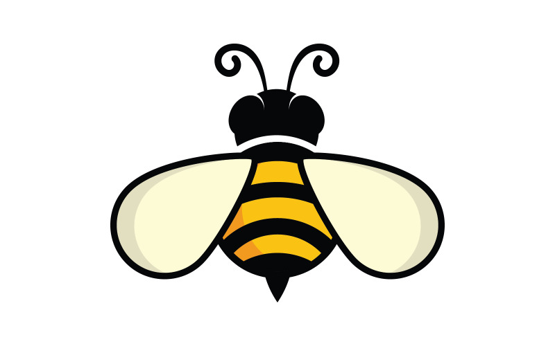 Dier schattig Bij vector pictogram illustratie ontwerp sjabloon v.7