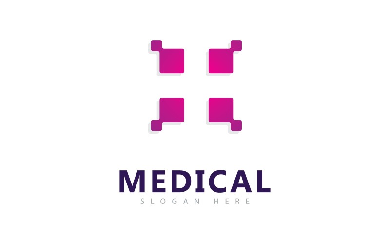 Modello vettoriale del logo della tecnologia medica, design vettoriale del logo della farmacia creativa 6