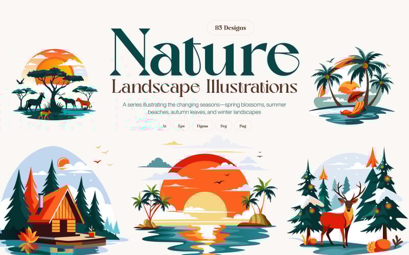 Nature Landscape Illustrations
