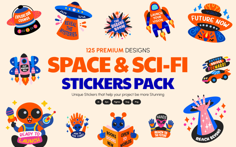 Ruimte- en Sci-Fi-stickers