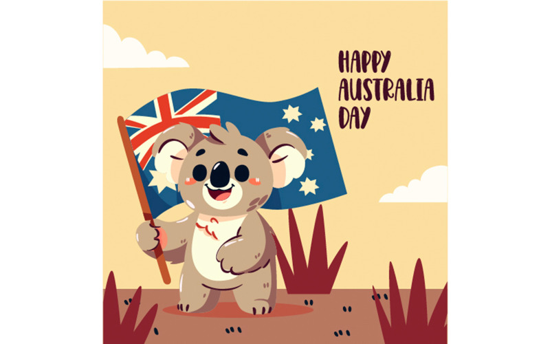 Australiens dag konceptillustration