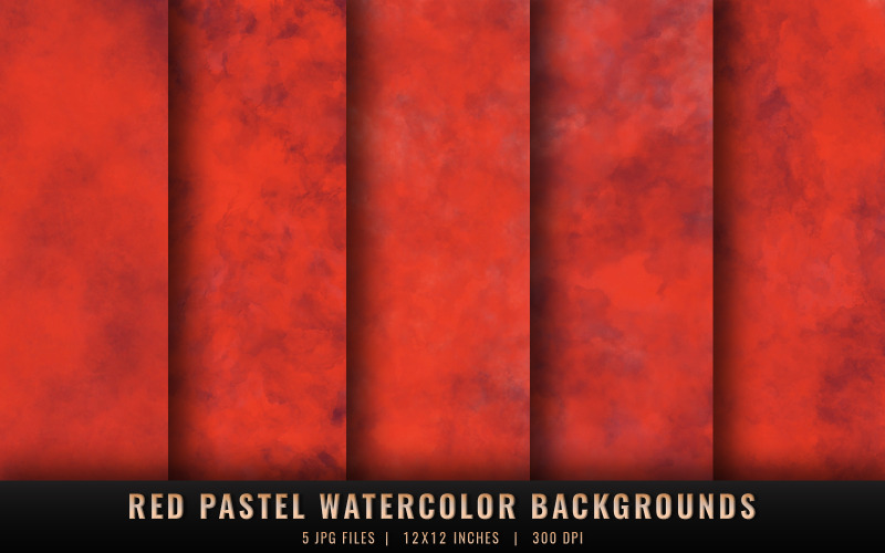 Fondos de acuarela en tonos pastel rojos