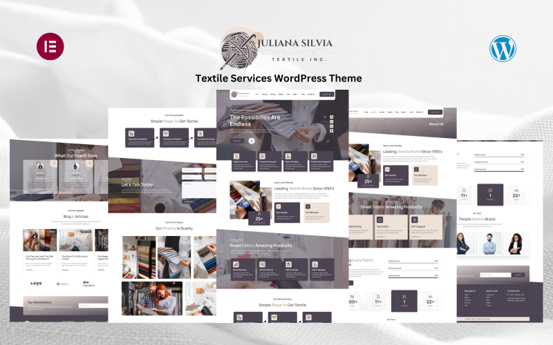 Juliana Textile - Tema de WordPress para servicios de indumentaria e industria textil