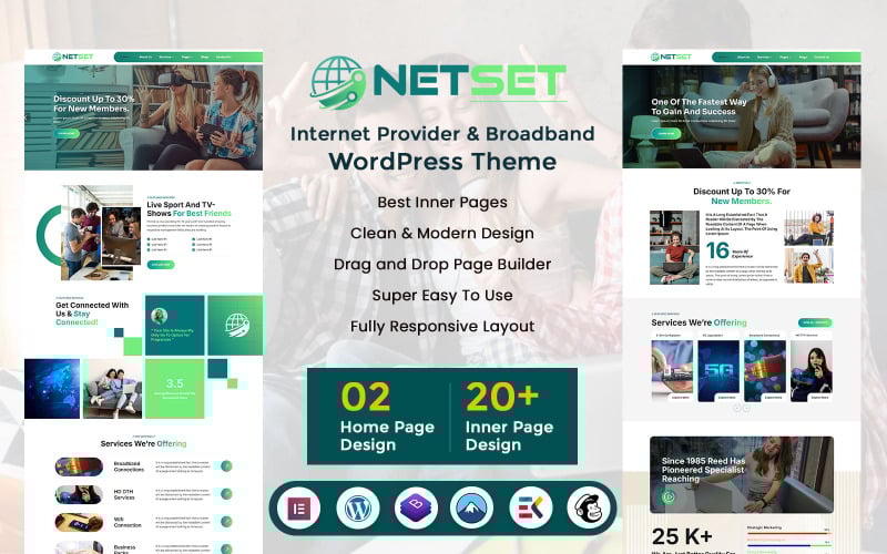 Netset - Tema de WordPress para proveedores de Internet y banda ancha