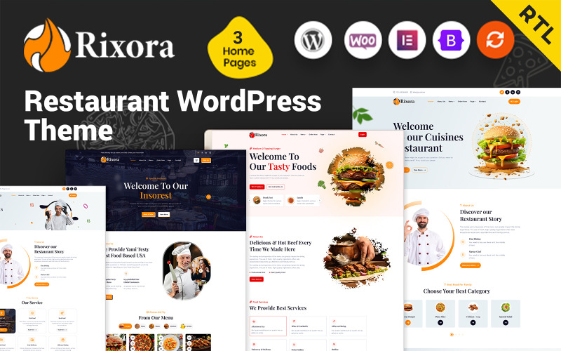 Rixora - Restaurang WordPress-tema