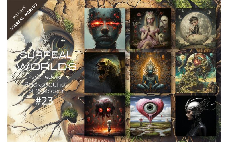Bundle Surreal worlds 23. Psykedelisk.