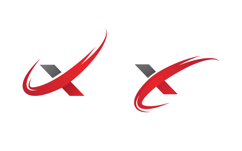 Faster Concept X Letter Logo Template vetor ícone ilustração design v.5