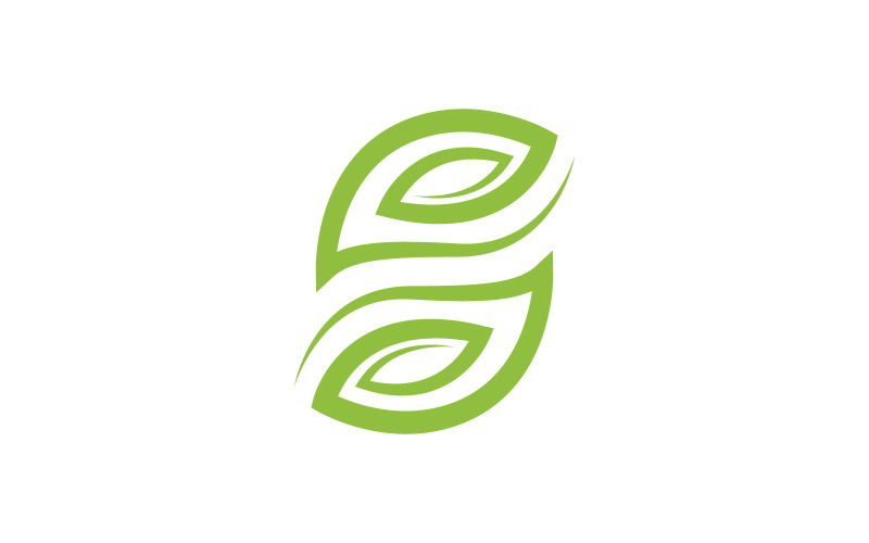 Logo's van groene boom blad ecologie natuur veganistisch concept element vector v.11