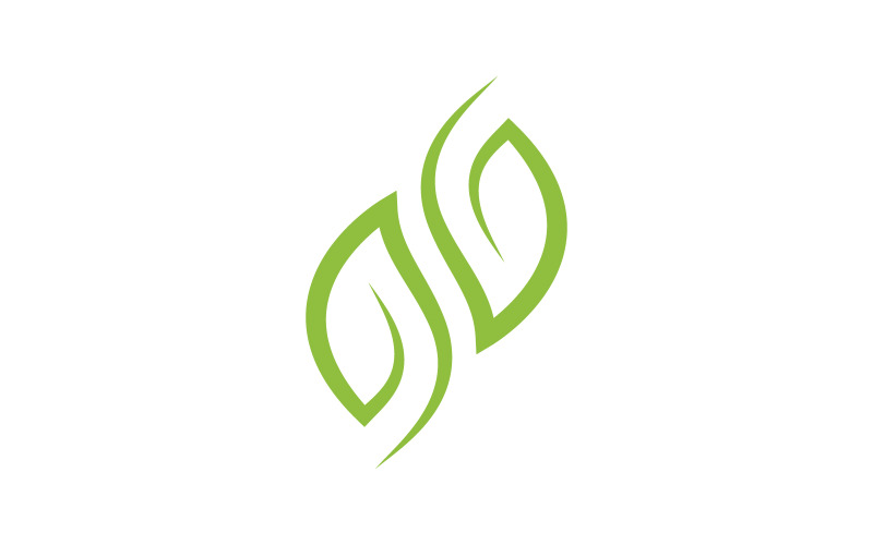 Logo's van groene boom blad ecologie natuur veganistisch concept element vector v.9