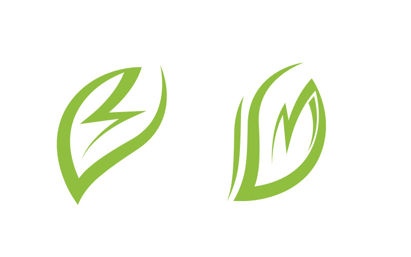 Logos de l'arbre vert feuille écologie nature végétalien concept élément vecteur v.6