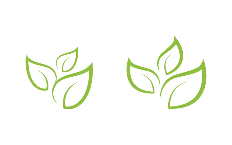 Логотипи зеленого дерева лист екології природи vegan концепція елемент вектор v.2