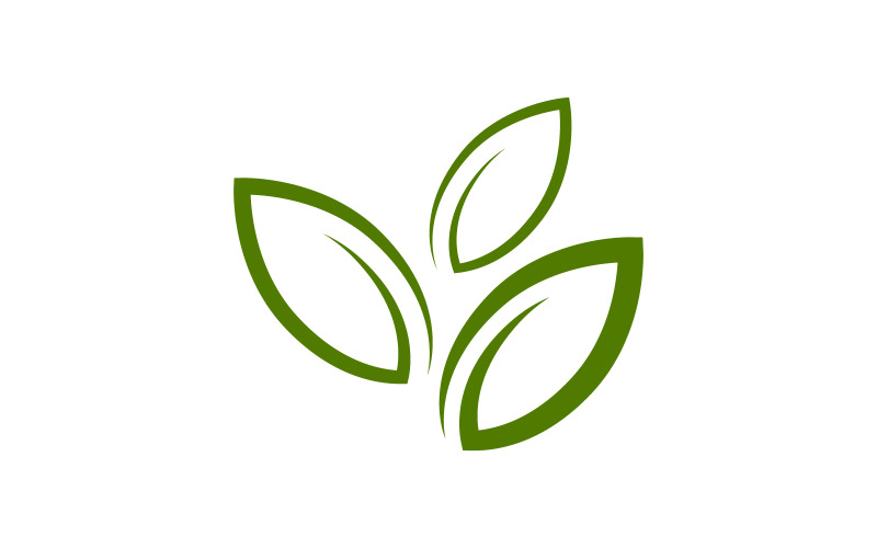 Logotipos de ecologia de folha de árvore verde natureza vegano conceito elemento vetor v.5