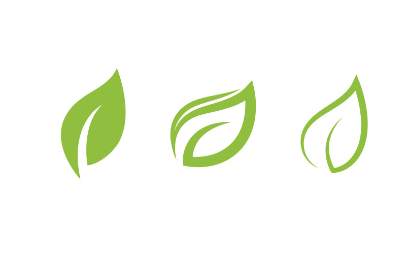 Logotyper av grönt träd blad ekologi natur vegan koncept element vektor v.12