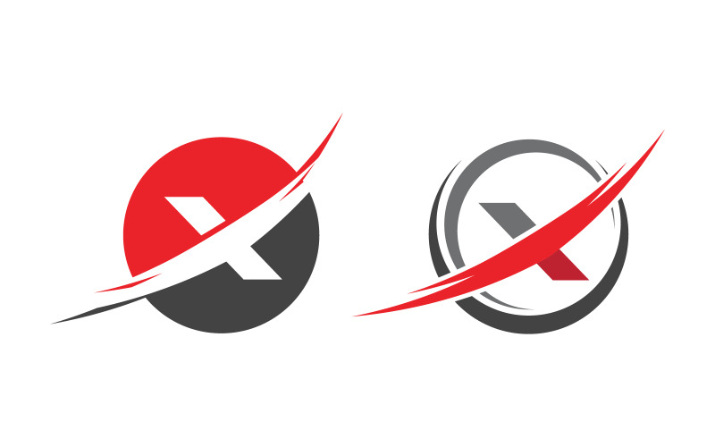 Modèle de logo lettre X Faster Concept vector icon illustration design v.6