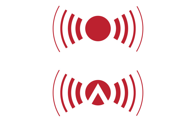 Unterhaltungsveranstaltung Lautsprecher Wellen Vektor Logo Illustration Design-Vorlage