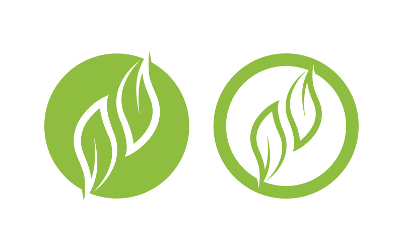 Ecology nature vegan concept Logos of green Tree leaf element vector v.4