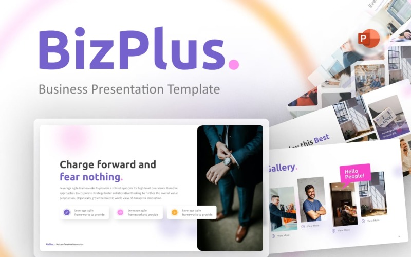 Modelo de PowerPoint de negócios criativos BizPlus