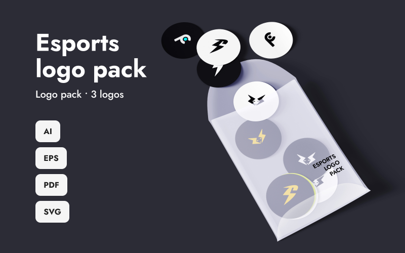 Powercore - Шаблон пакета логотипов eSport