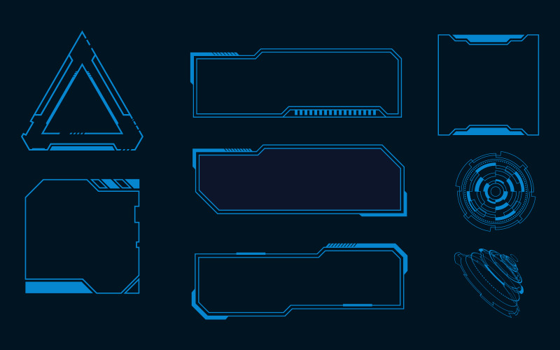Säkerhet Futuristisk högteknologisk digitalt användargränssnitt illustration designmall v.4
