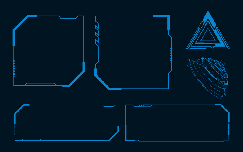 Säkerhet Futuristisk högteknologisk digitalt användargränssnitt illustration designmall v.6