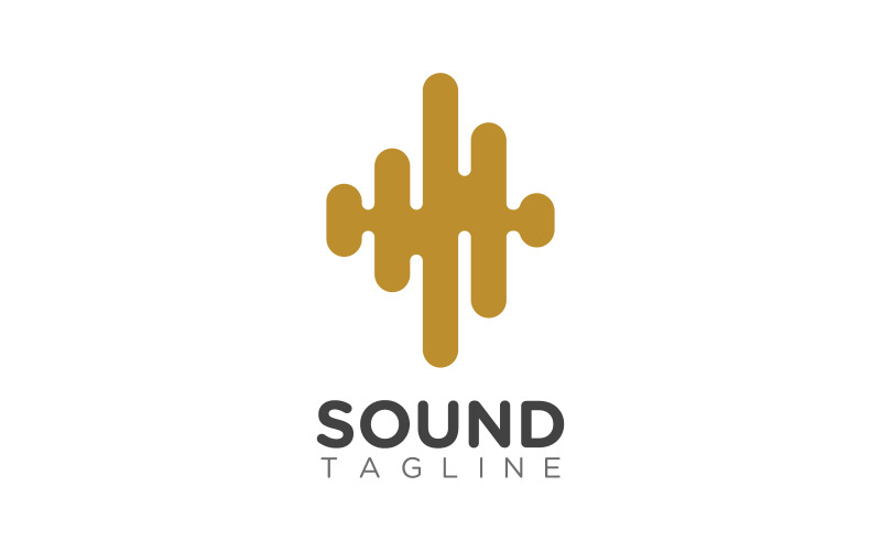 Sound waves vector illustration logo entertainment music studio design ...